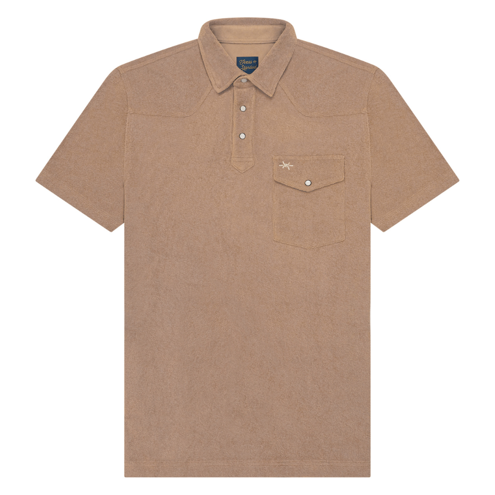 Terlingua Terry Cloth Polo - Pecan Brown