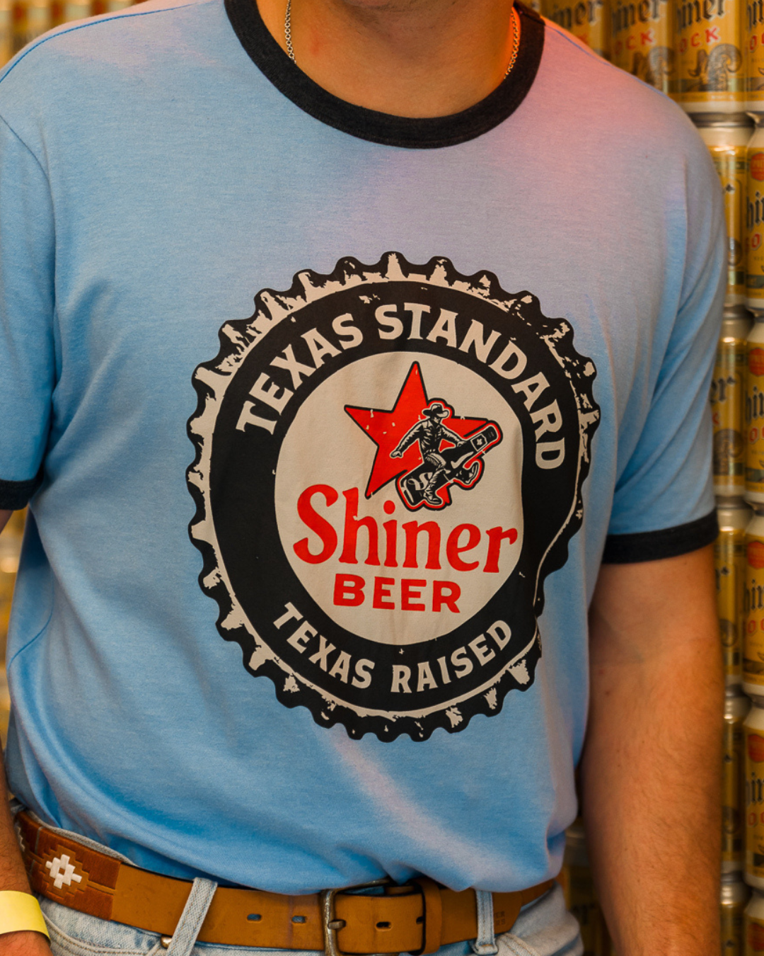 Heritage Printed Ringer Tee - Shiner Bottle Cap