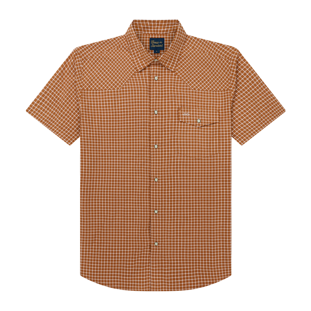 Western Field Shirt Short Sleeve - Burnt Orange Check