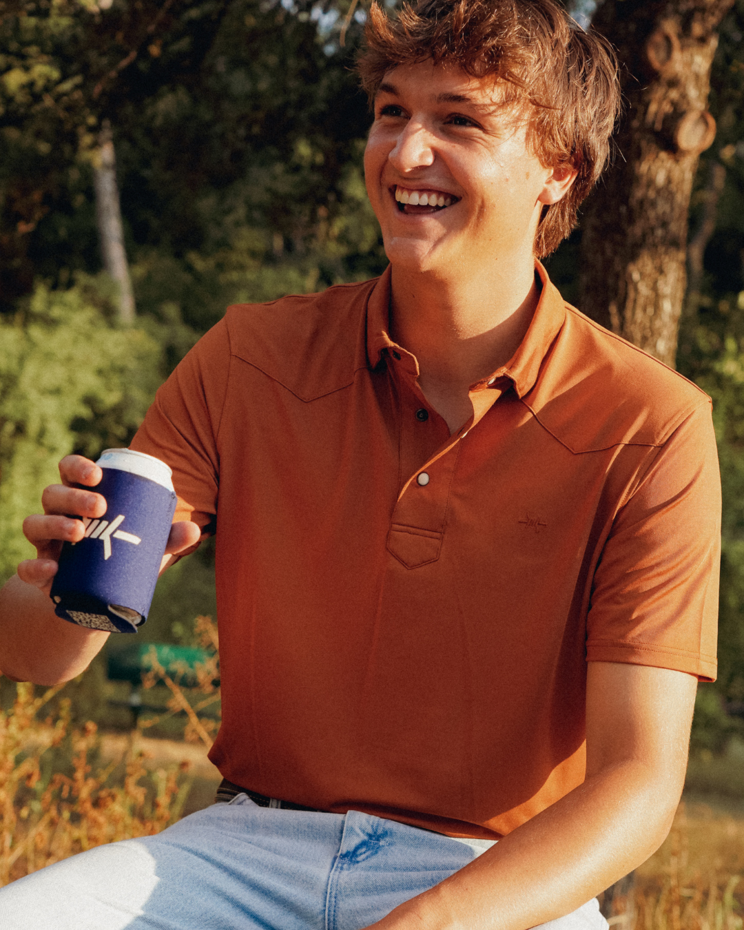 Western Traditions Polo - Burnt Orange