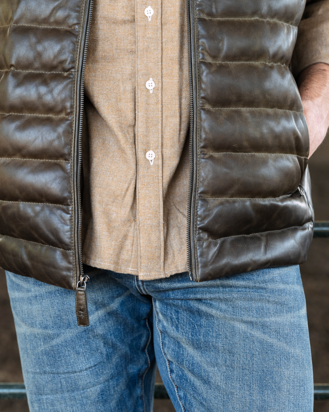 Maverick Leather Vest - Guadalupe