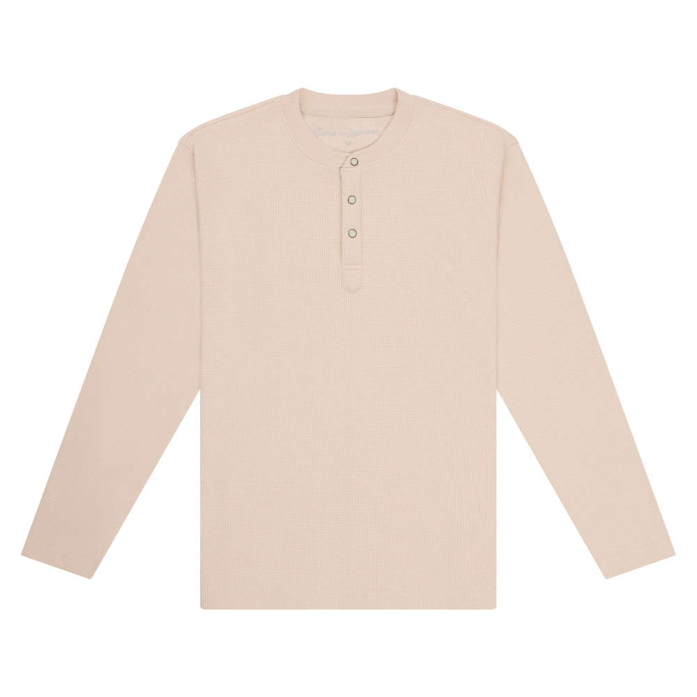Standard Waffle Henley - Rawhide