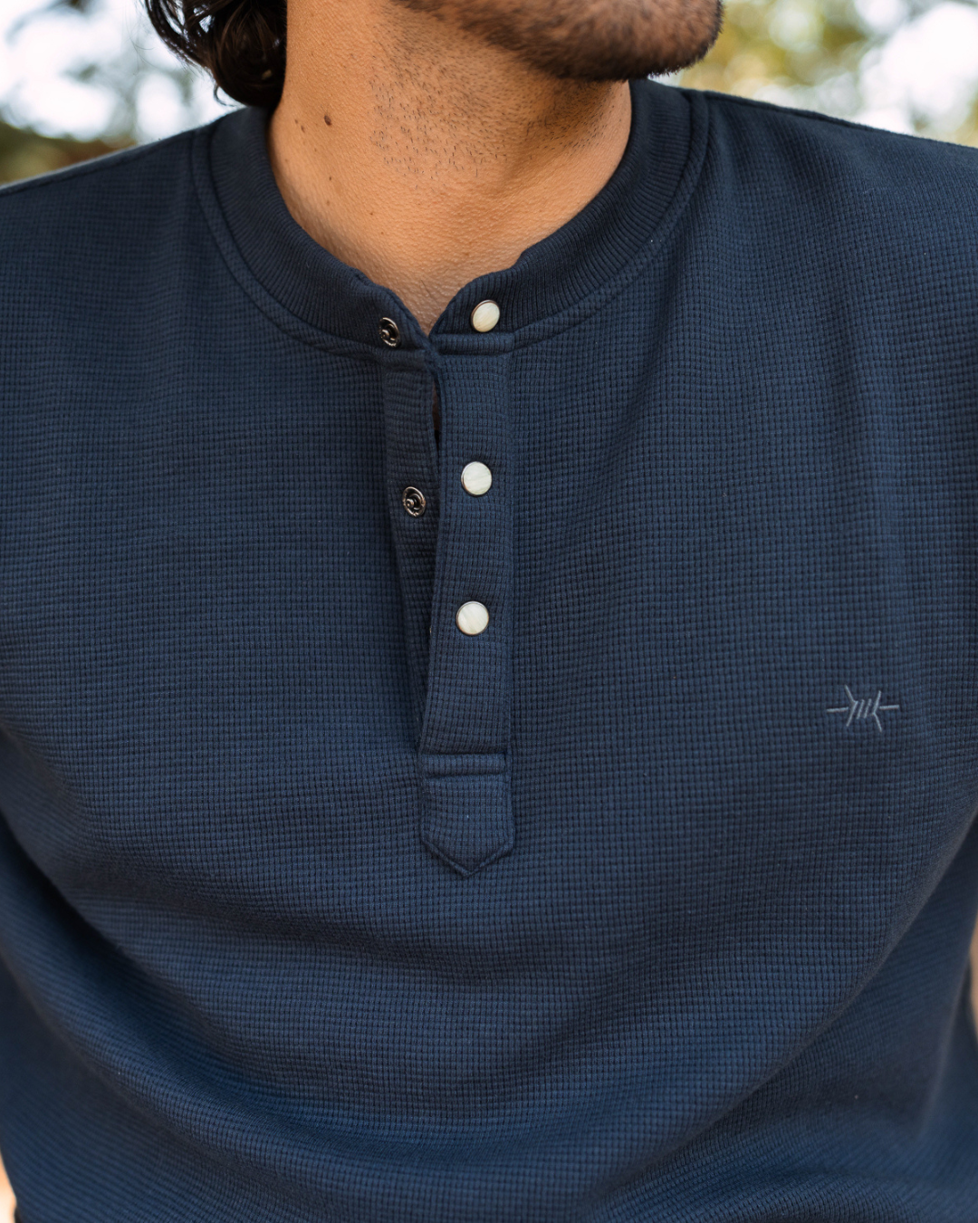 Standard Waffle Henley - Republic Navy