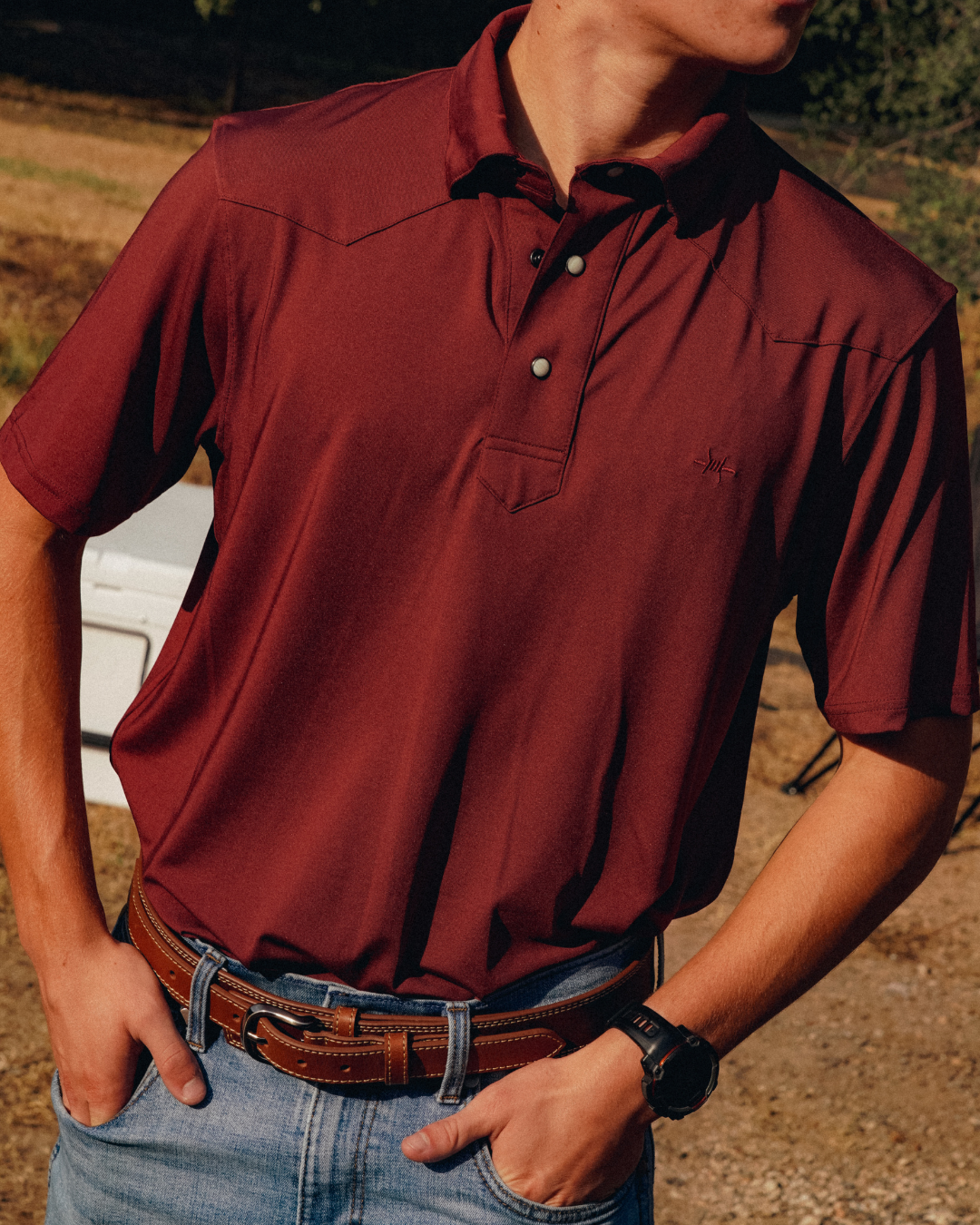 Western Traditions Polo - Maroon