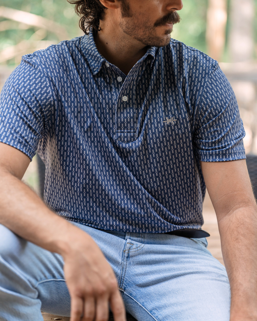 Traditions Polo - Serape Navy