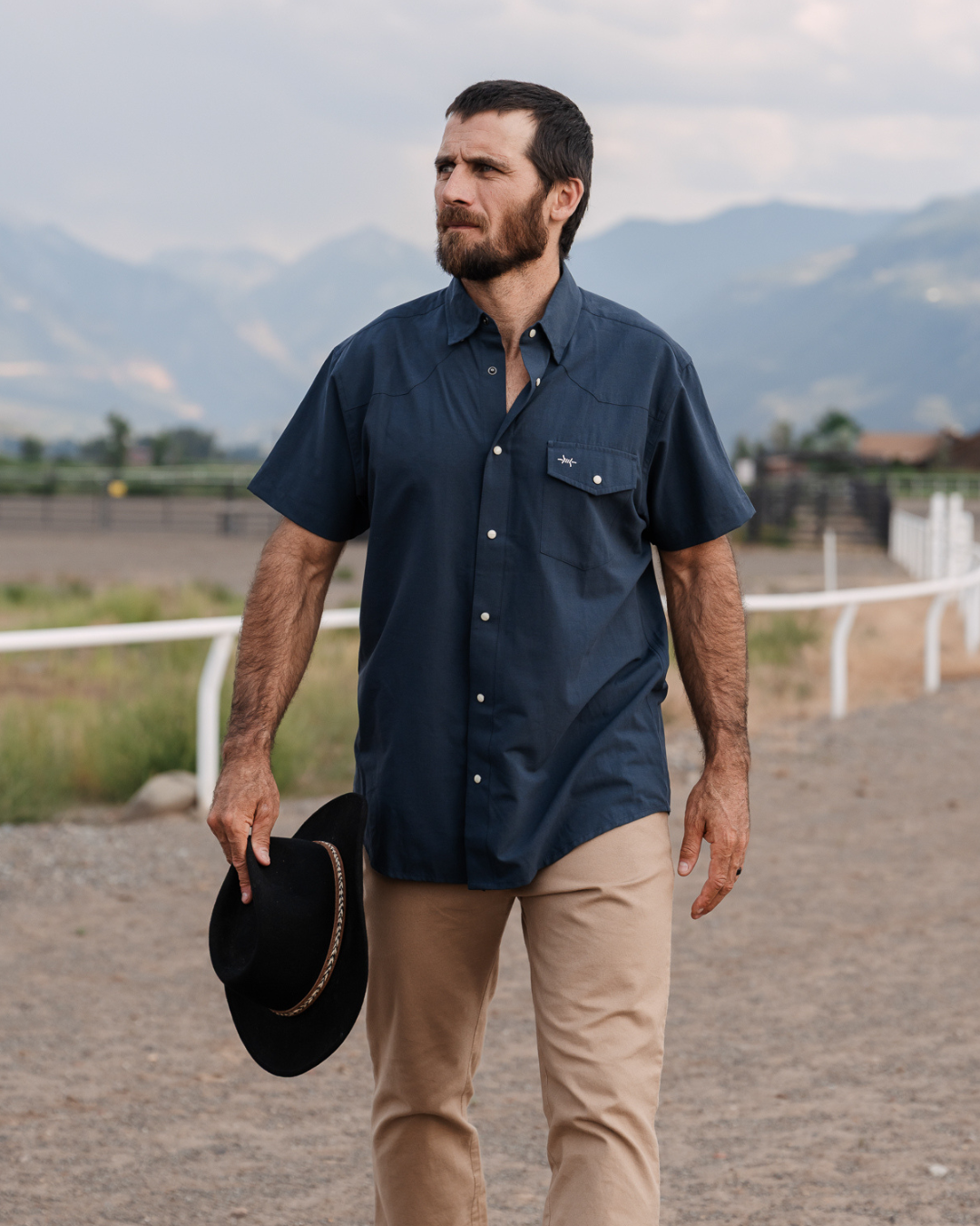 Western Field Shirt Short Sleeve - Navy