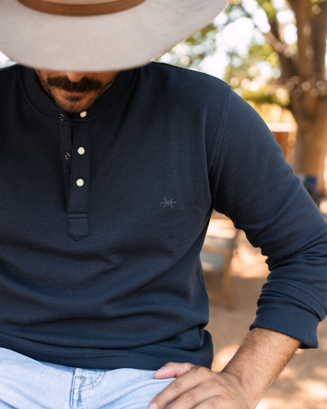 Standard Waffle Henley - Republic Navy
