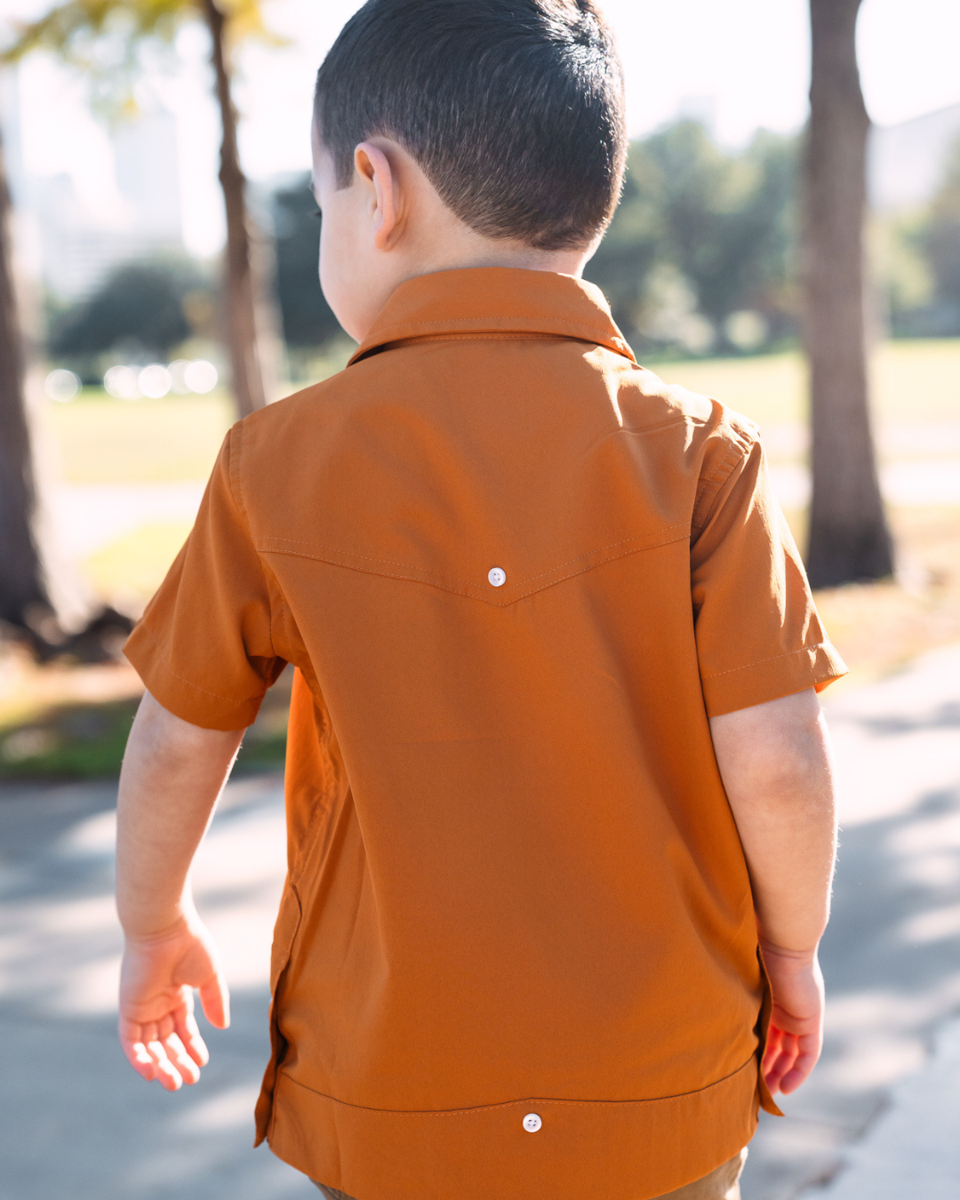 Guayabera Libre Kids - Burnt Orange