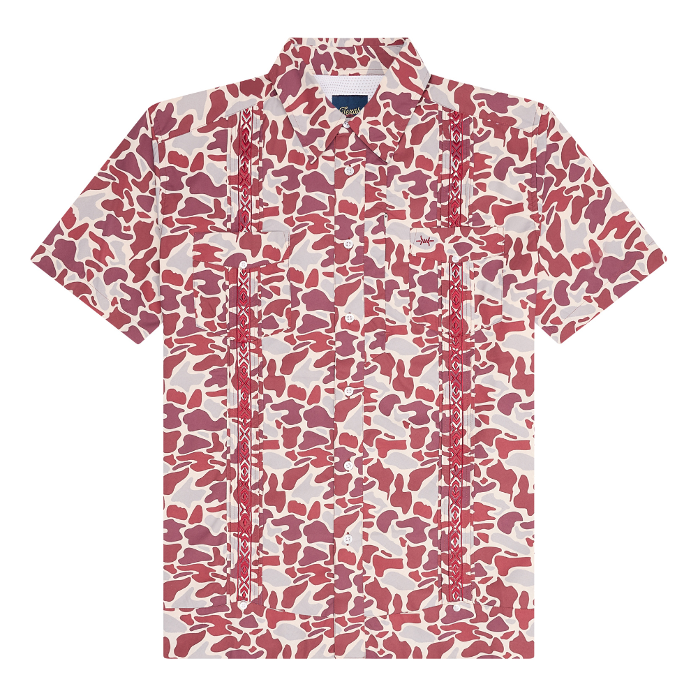 Guayabera Libre Maroon Camo – Texas Standard - Main Image