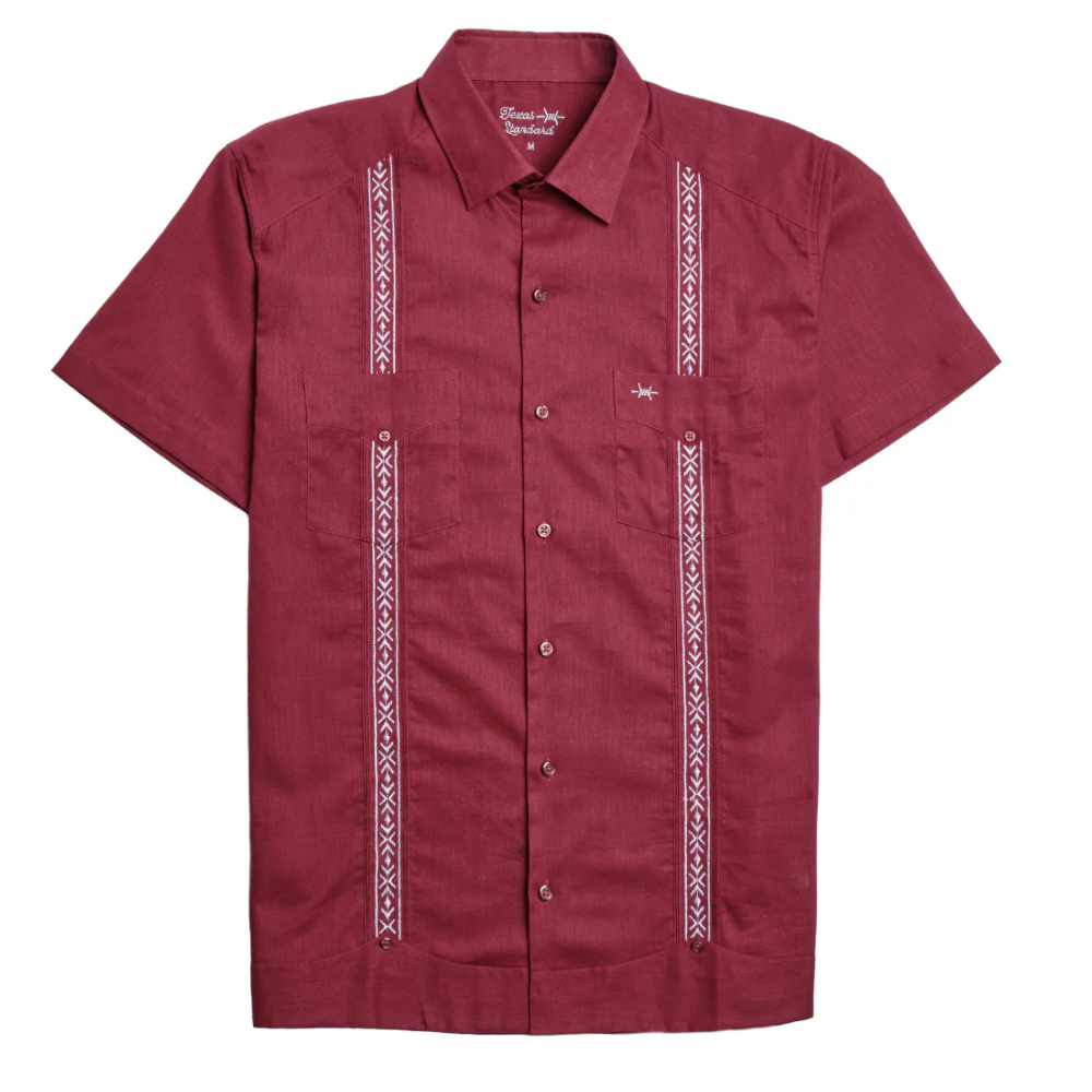 Tejas Guayabera - Maroon