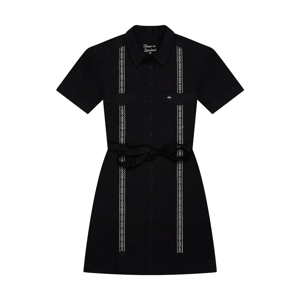 Tejas Guayabera Dress - Diablo Plata
