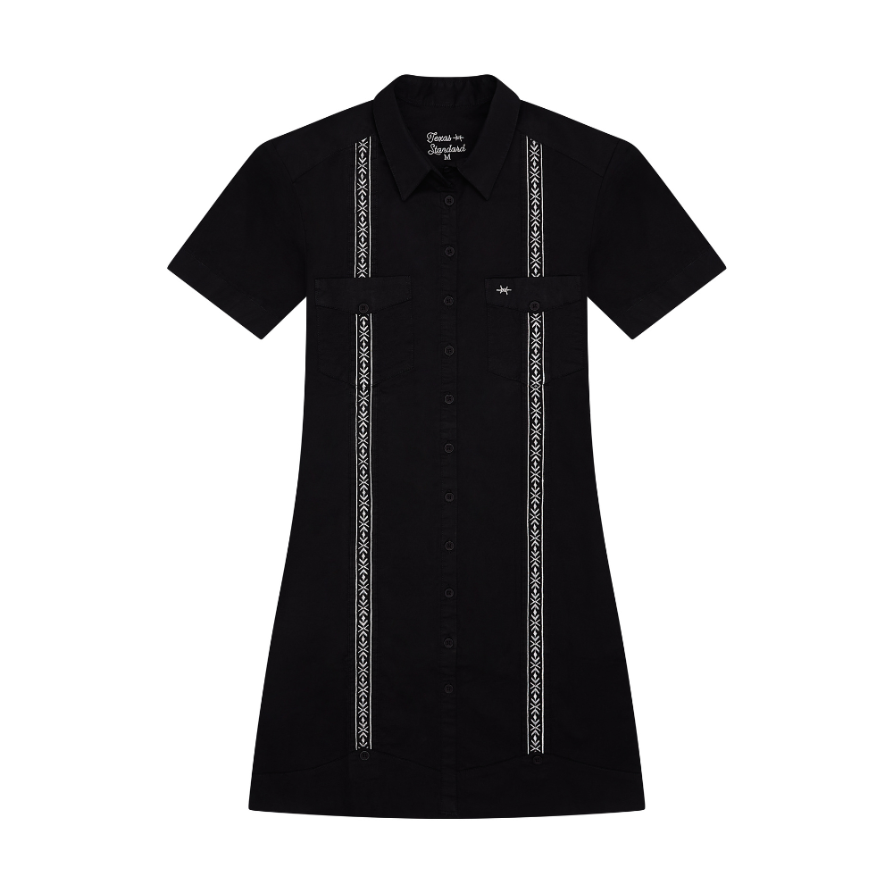 Tejas Guayabera Dress - Diablo Plata