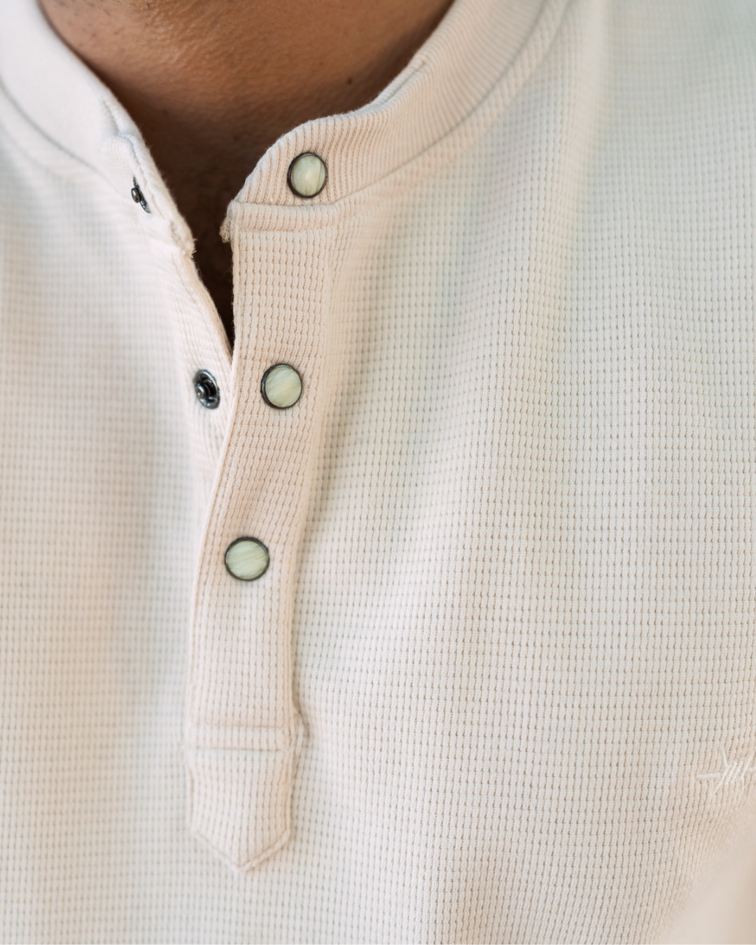 Standard Waffle Henley - Rawhide