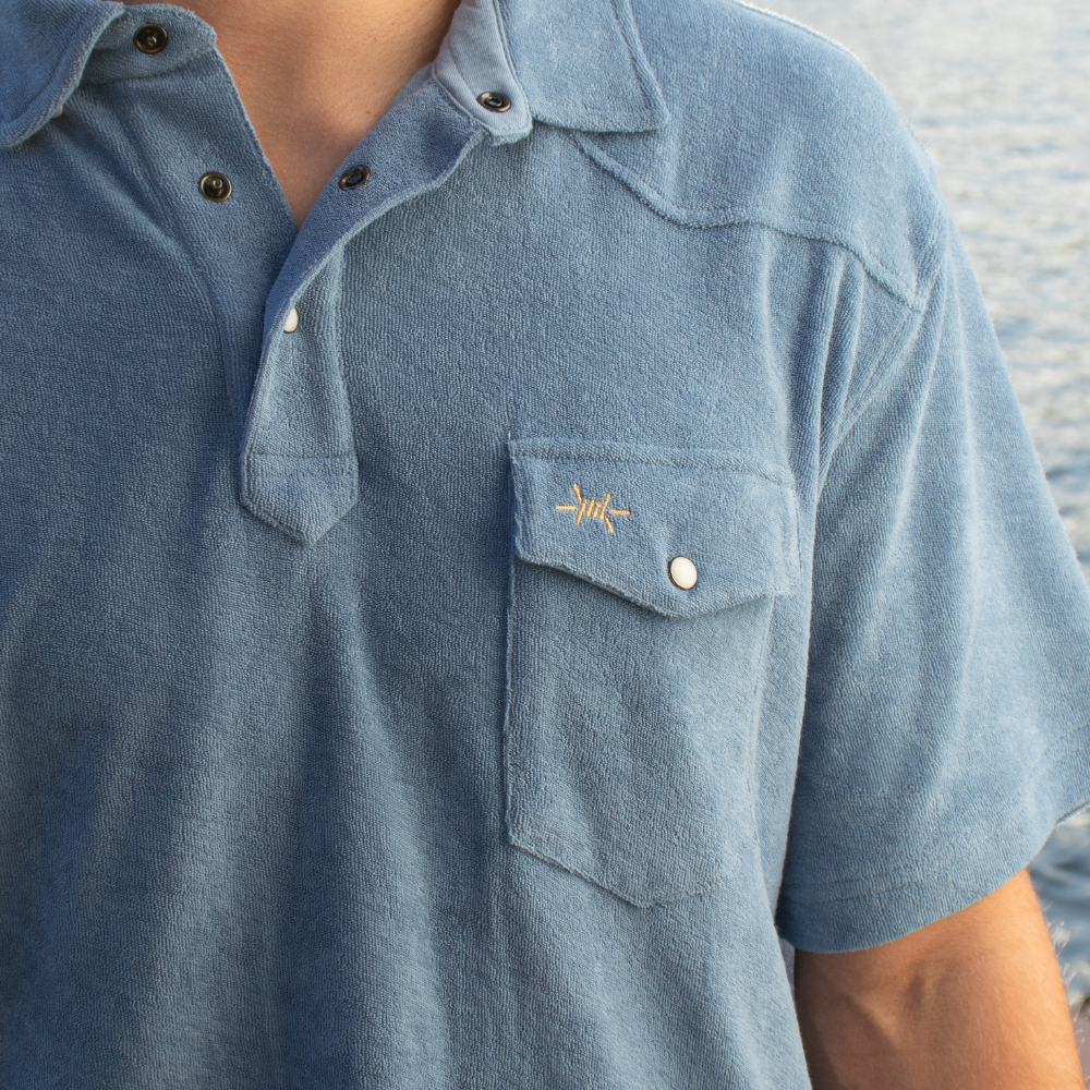 Terlingua Terry Cloth Polo - Heron