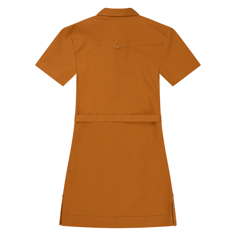 Tejas Guayabera Dress - Burnt Orange