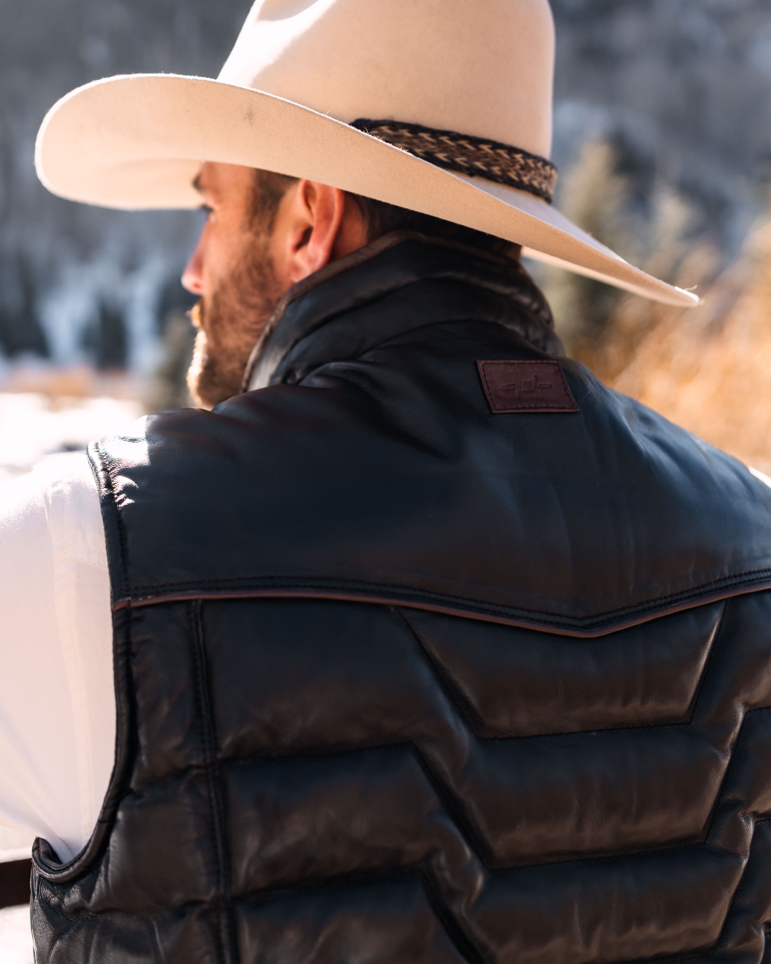 Maverick Leather Vest - Cannon Black