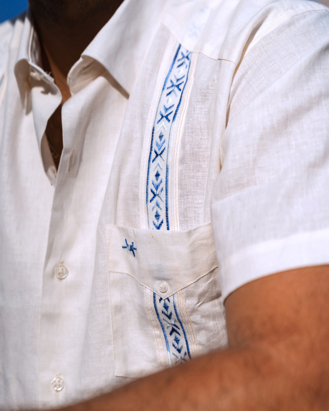 Tejas Guayabera - Ivory Cielo
