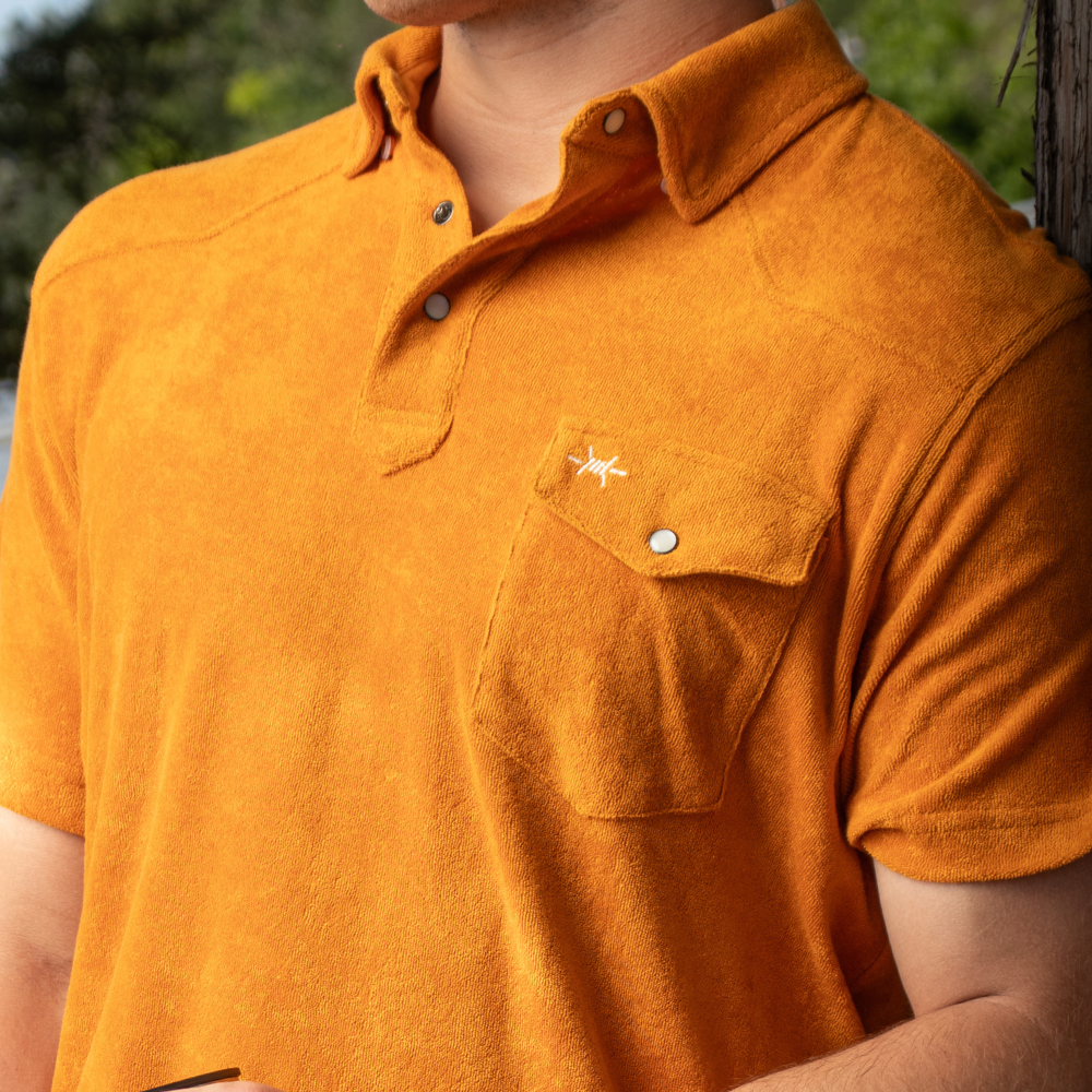Terlingua Terry Cloth Polo - Burnt Orange