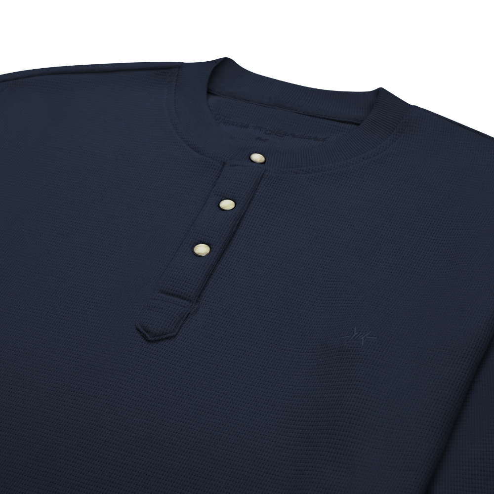 Standard Waffle Henley - Republic Navy