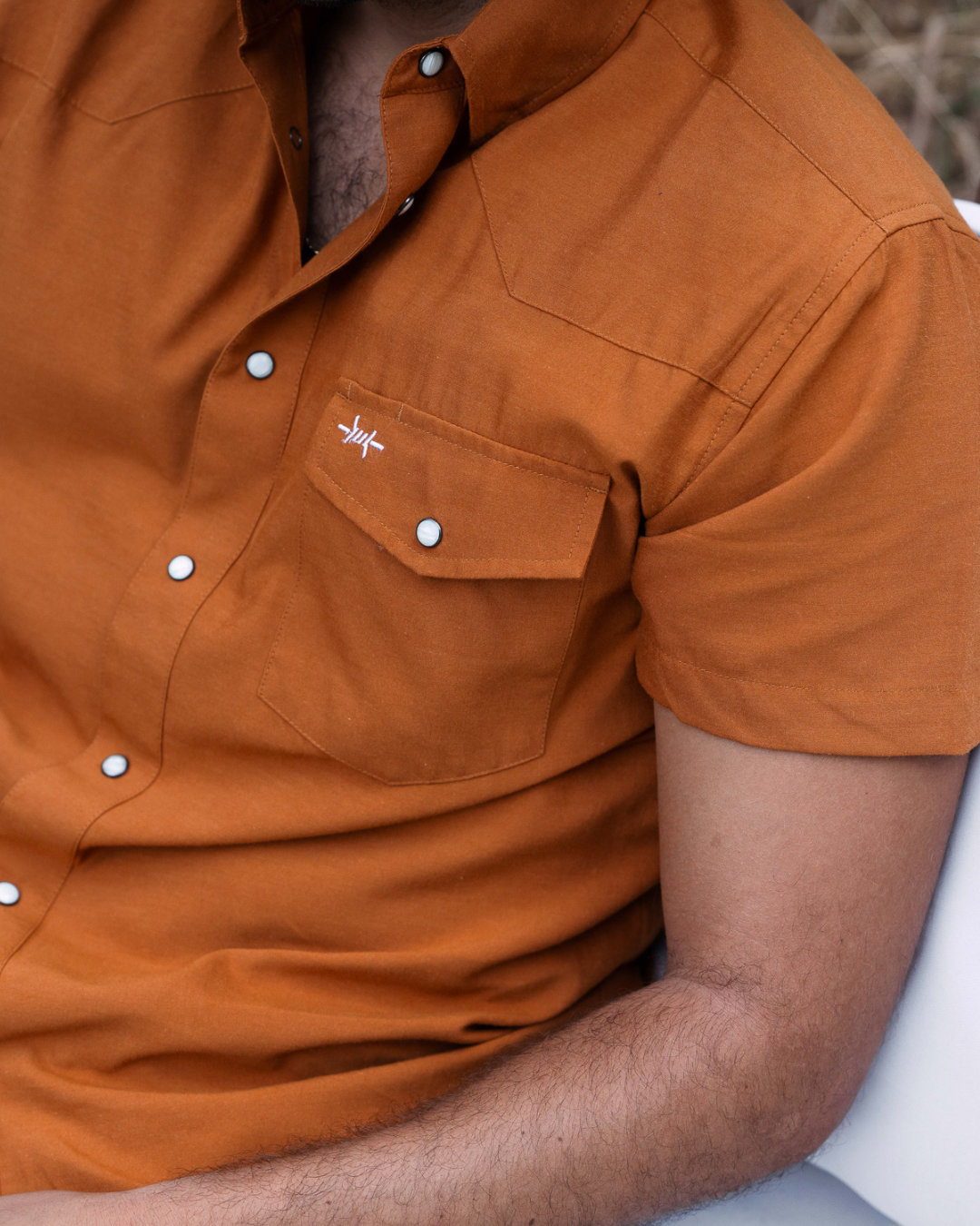 Western Field Shirt Short Sleeve - Burnt Orange