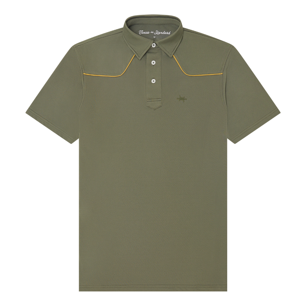 Lariat Western Polo - Agave Green – Texas Standard Lariat Western Polo - Agave Green – Texas Standard