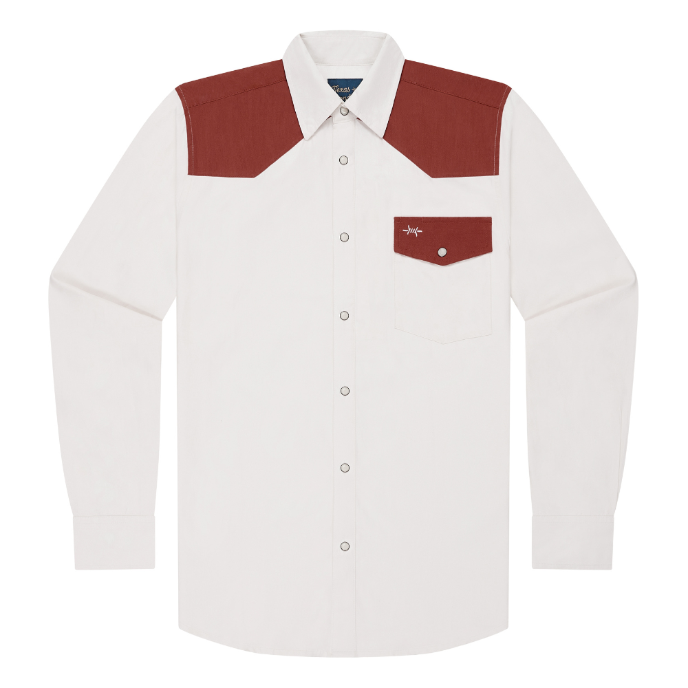 maroon and white dress shirt Comfort Stretch Non-Iron Solid Dress Shirt With Contrast Trim -  White/burgundy