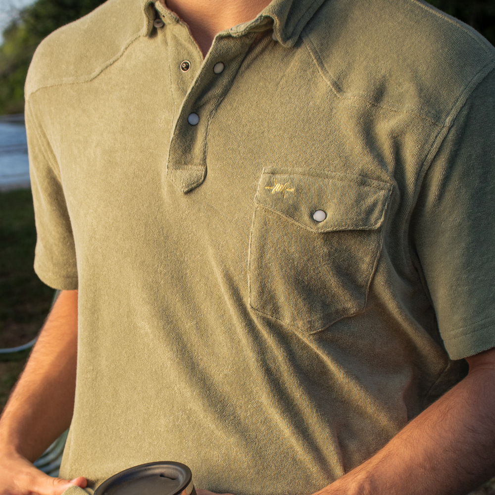 Terlingua Terry Cloth Polo - Agave