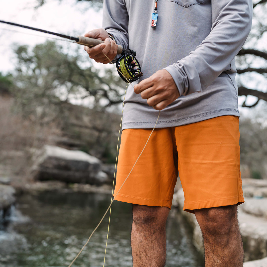 Waterloo Swim Shorts - Burnt Orange 7.5" Inseam