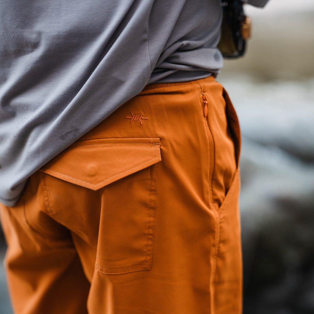 Waterloo Swim Shorts - Burnt Orange 7.5" Inseam