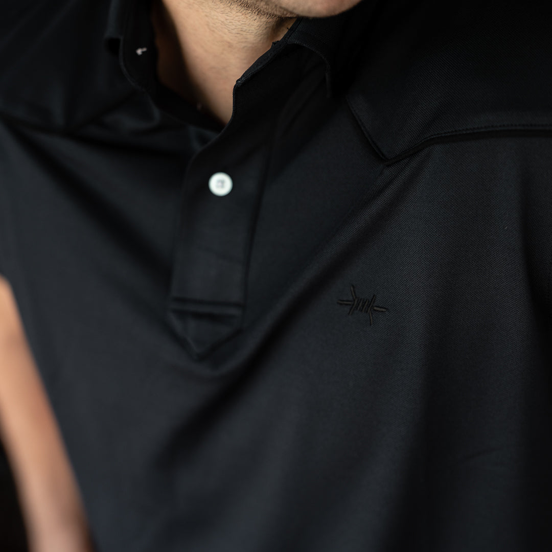 Lariat Western Polo - Cannon Black