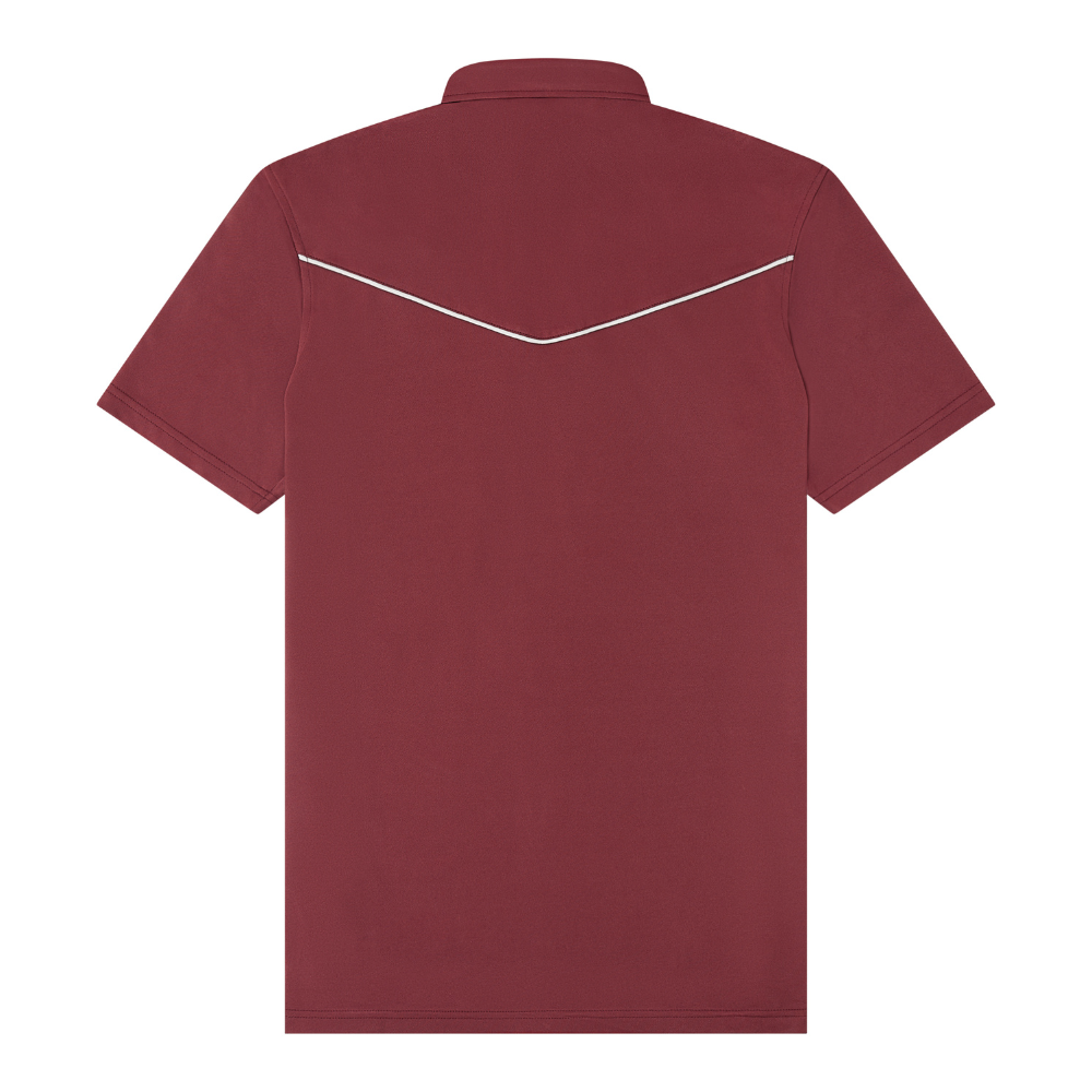 Lariat Western Polo - Maroon