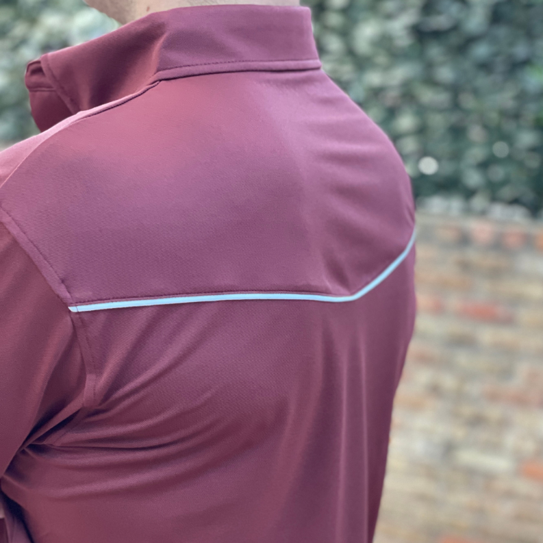 Lariat Western Polo - Maroon