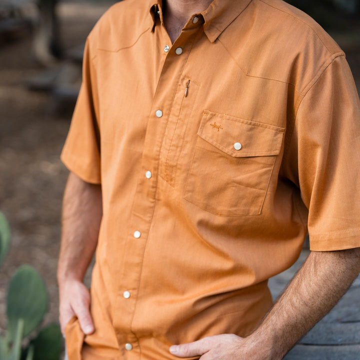 Western Field Shirt - Short Sleeve - Burnt Orange