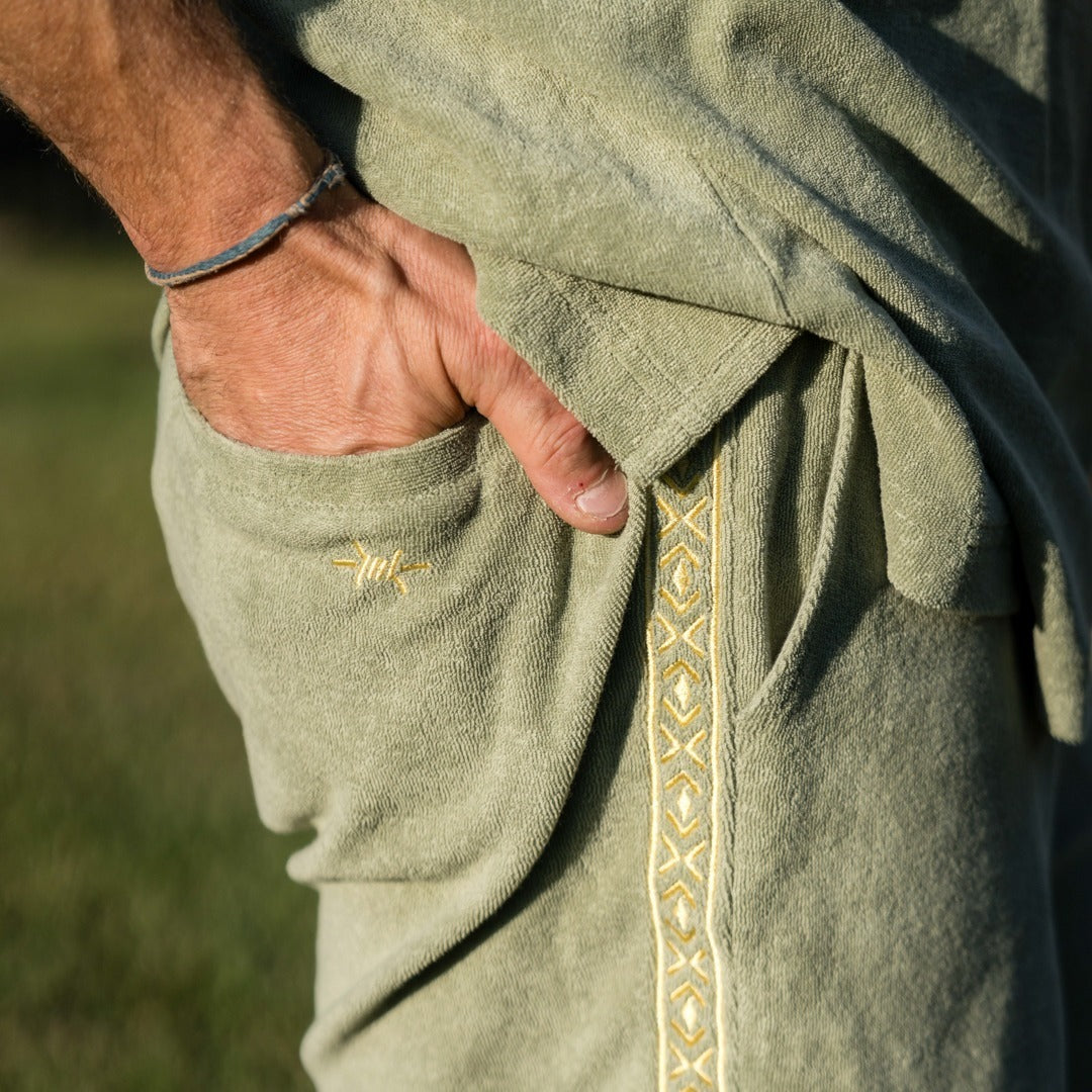 Terlingua Terry Cloth Short - Agave Green