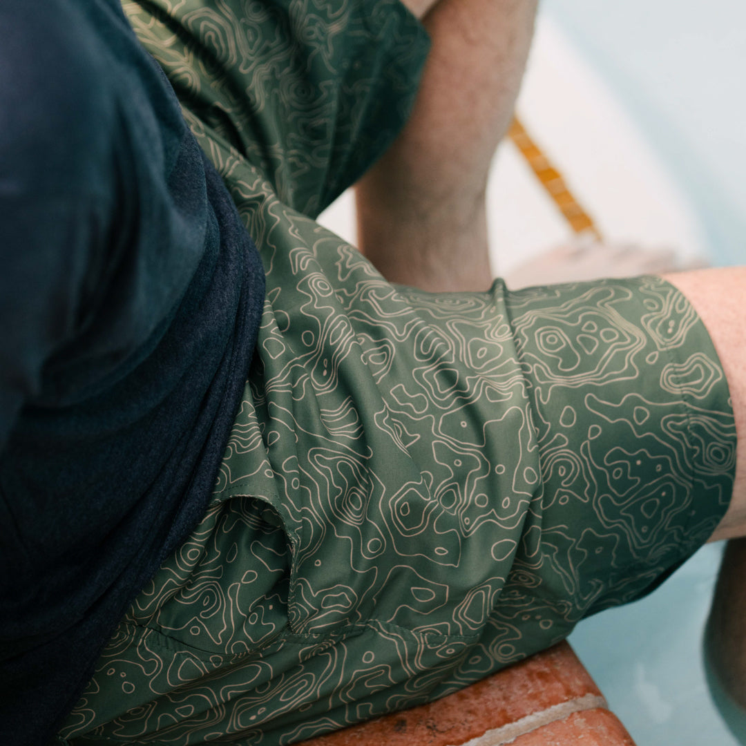 Waterloo Swim Shorts - Topo 8" Inseam