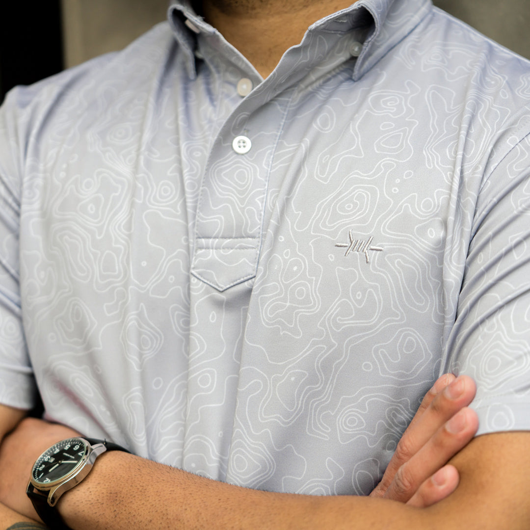 Traditions Polo - Big Bend Topo Mockingbird Gray