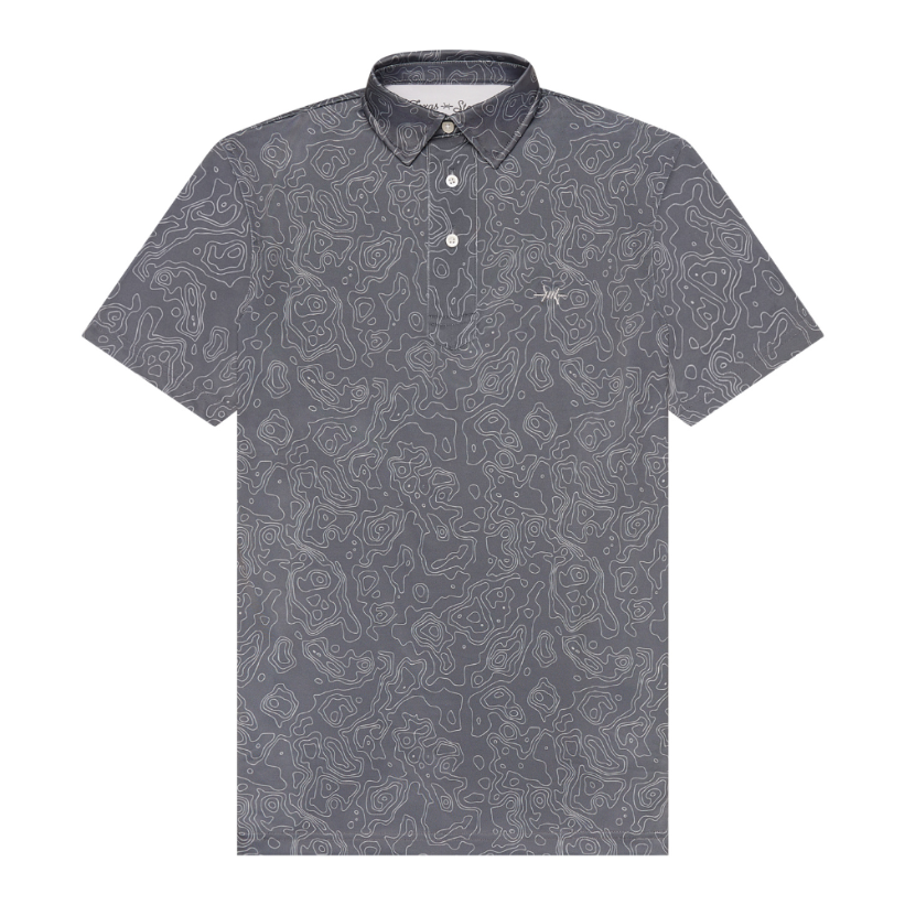 Traditions Polo - Big Bend Topo Gunpowder Gray – Texas Standard Traditions Polo - Big Bend Topo Gunpowder Gray – Texas Standard