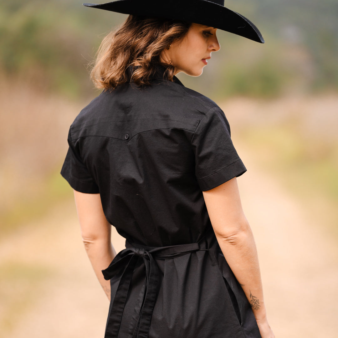 Tejas Guayabera Dress - Diablo Plata