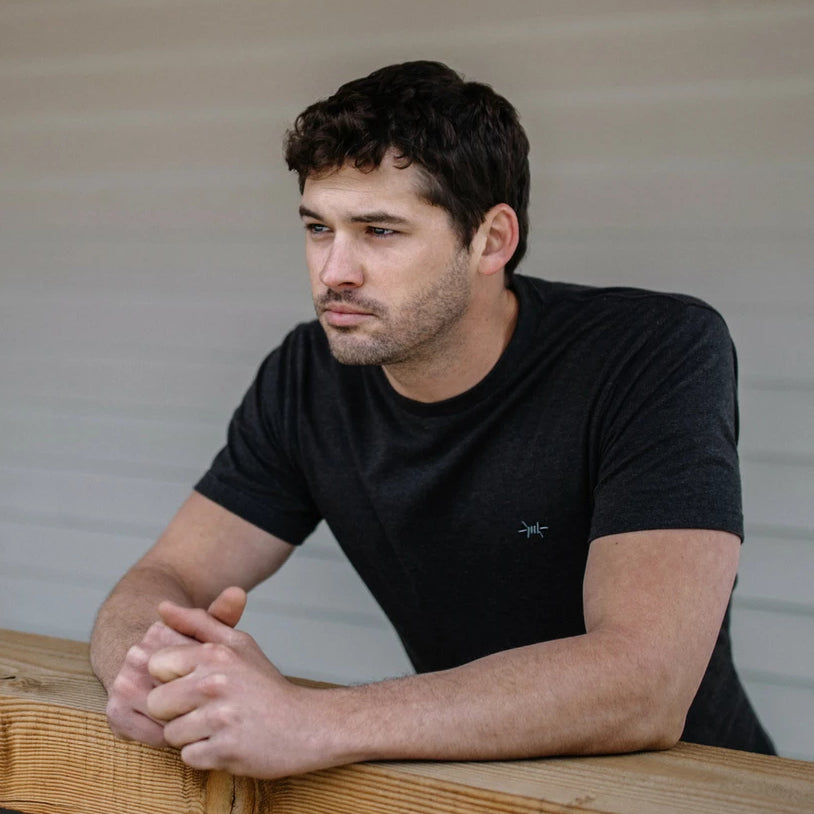 Performance Hybrid Tee - Heather Graphite - Texas Standard