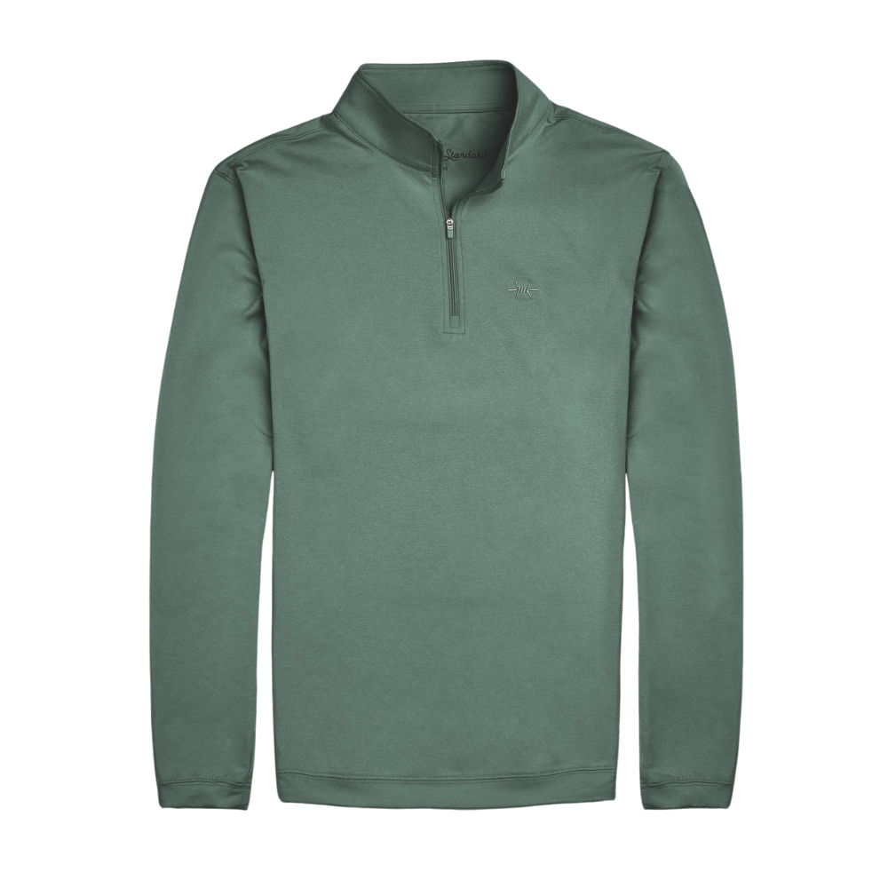 Performance Hybrid Quarter Zip - Hunter Green
