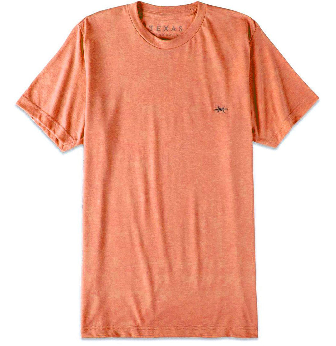 Performance Hybrid Tee - Heather Orange - Texas Standard