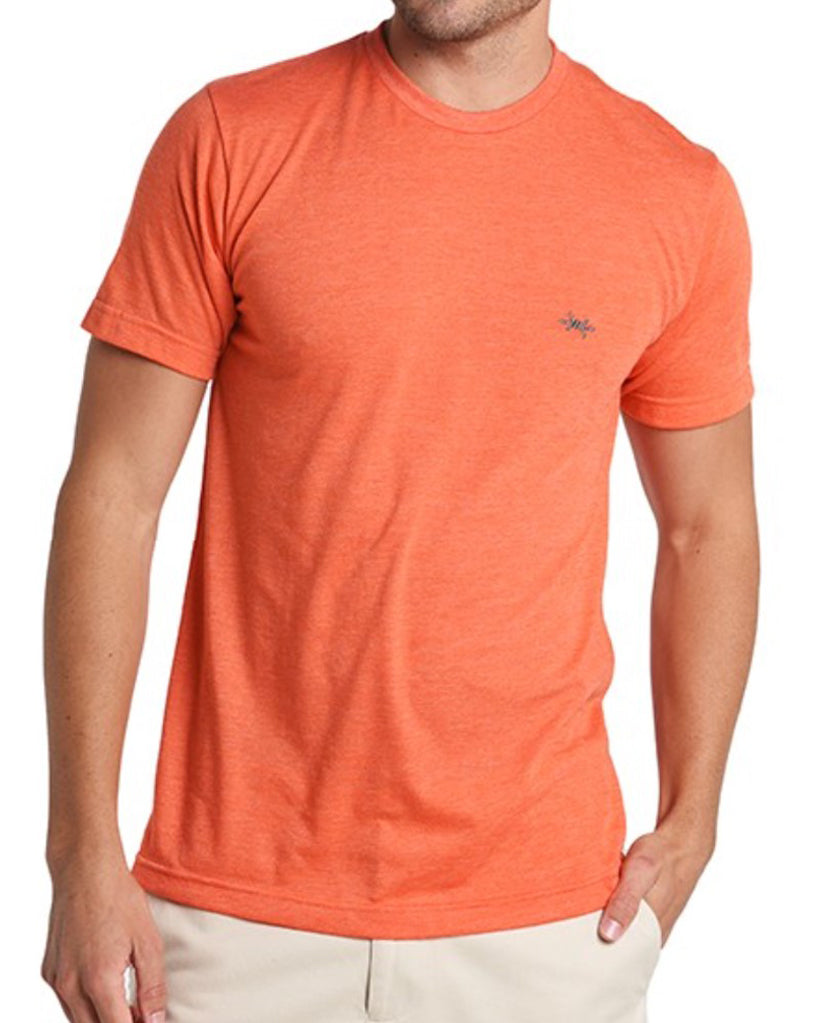 Performance Hybrid Tee - Heather Orange - Texas Standard