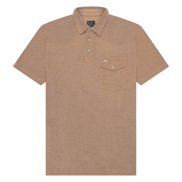 Terlingua Terry Cloth Polo - Pecan Brown – Texas Standard