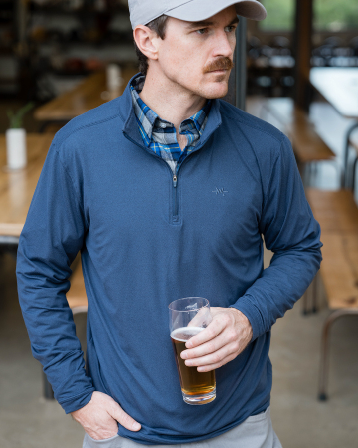 Performance Hybrid Quarter Zip - Republic Navy