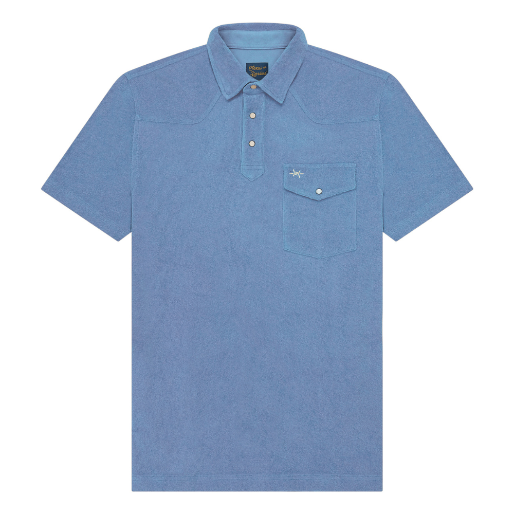 Terlingua Terry Cloth Polo - Heron – Texas Standard