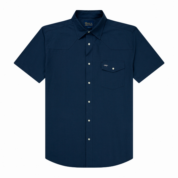 dark blue short sleeve dress shirt Vertx Expedition Men's Short Sleeve Shirt Mainsail Blue / SMALL main image 0