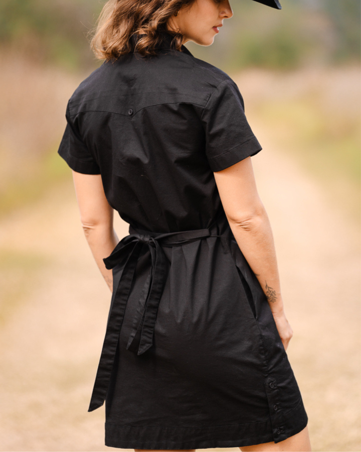 Tejas Guayabera Dress - Diablo Plata