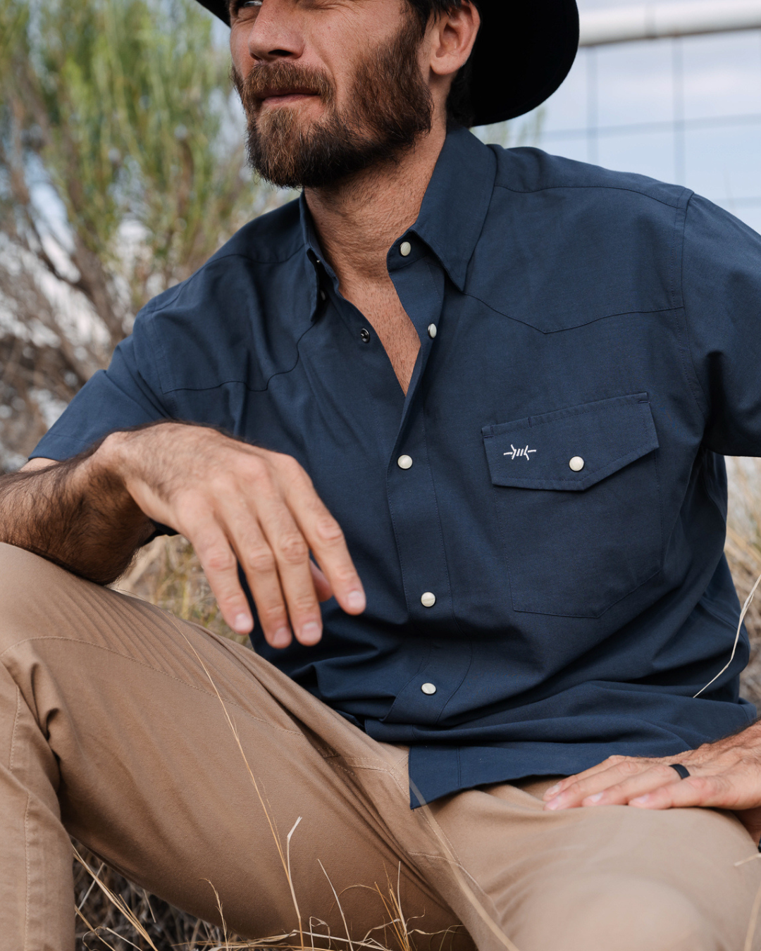 Western Field Shirt Short Sleeve - Navy