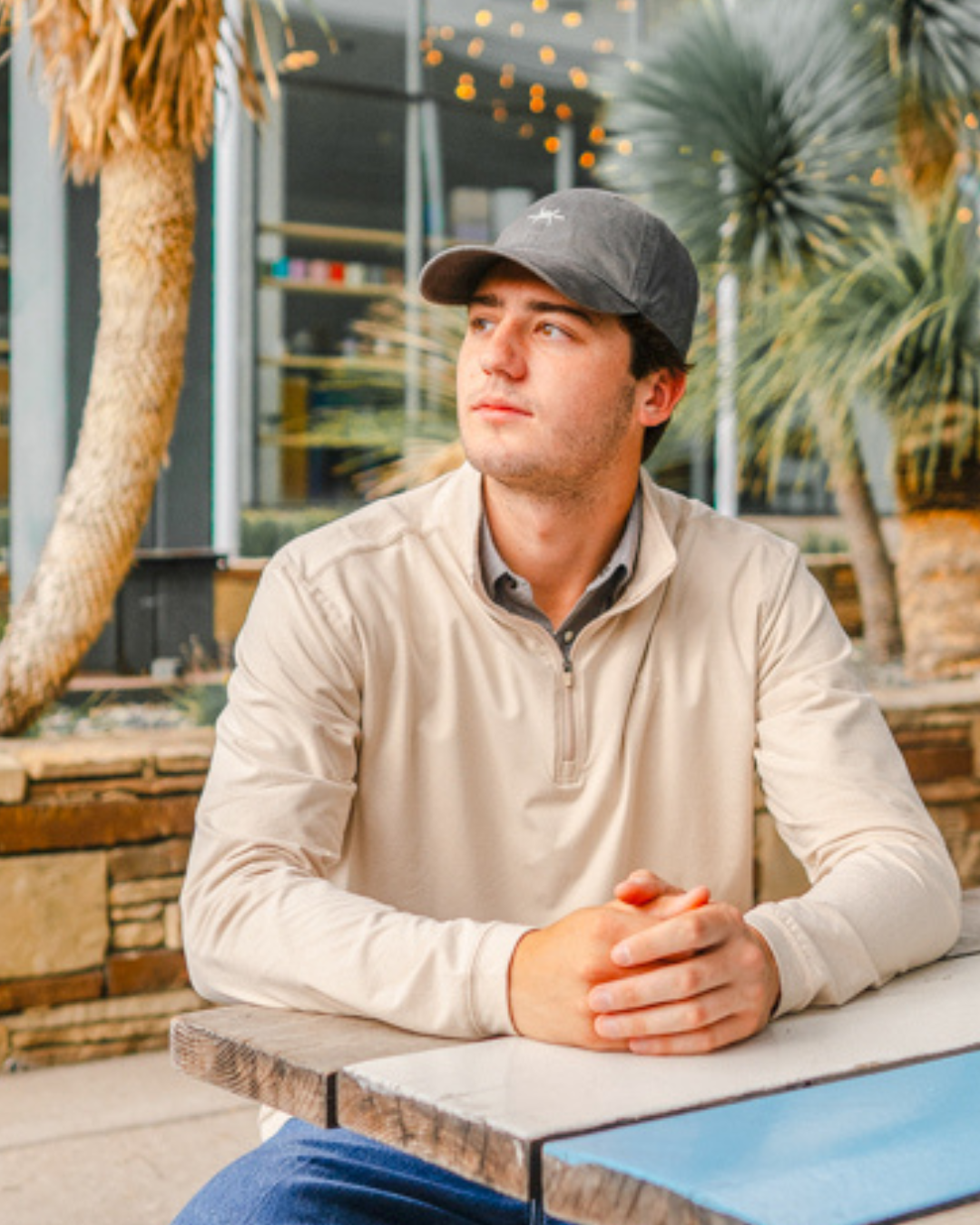 Performance Hybrid Quarter Zip - Sandstone