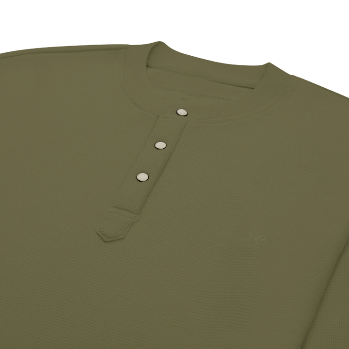 Standard Waffle Henley - Guadalupe Green